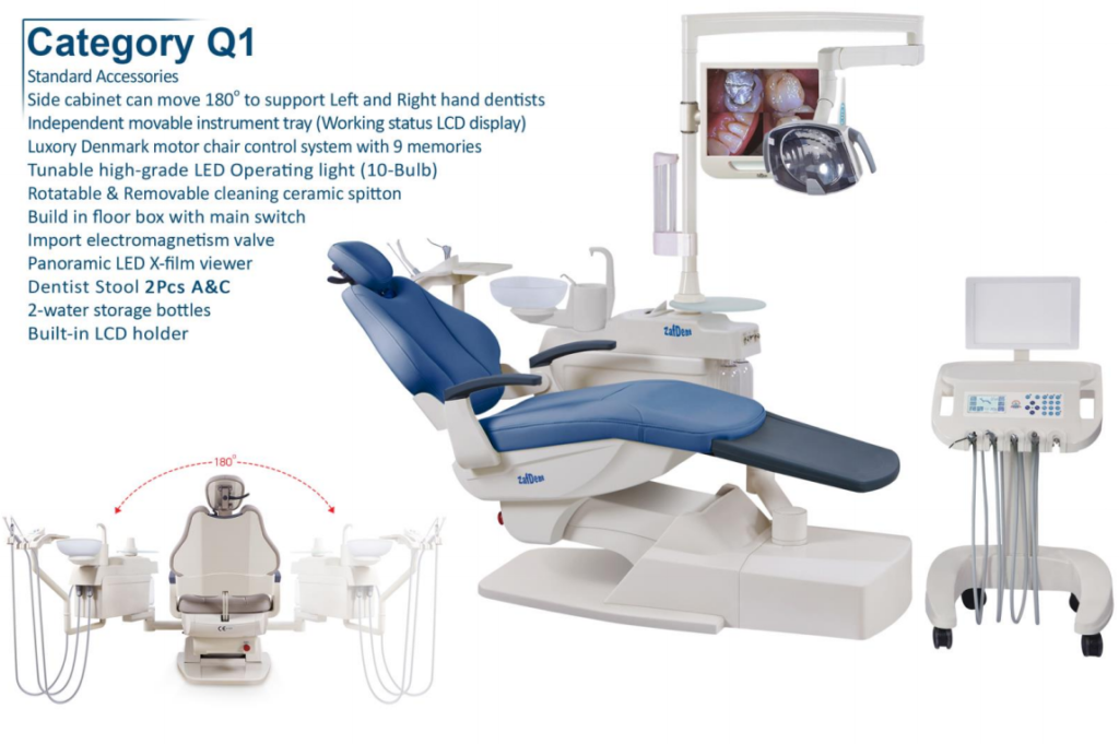 أفضل أنواع كراسي الأسنان Zafdent Q1