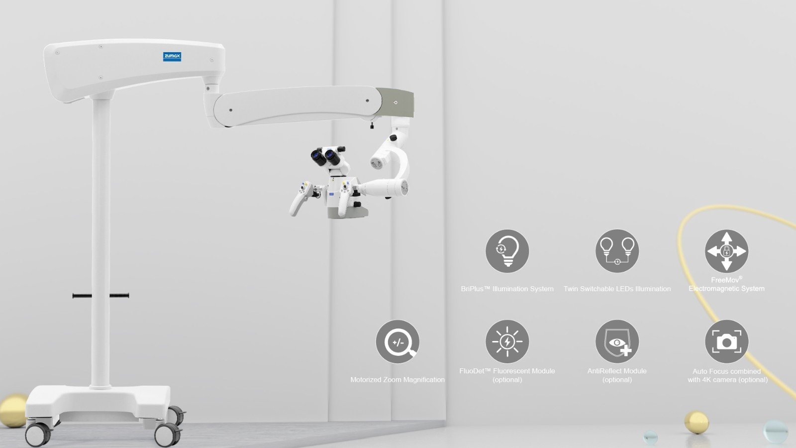 التحكم السهل والدقيق: مقابض متعددة الوظائف، تكبير/تصغير آلي، ومكابح مغناطيسية في مجهر زوماكس OMS3200 R2