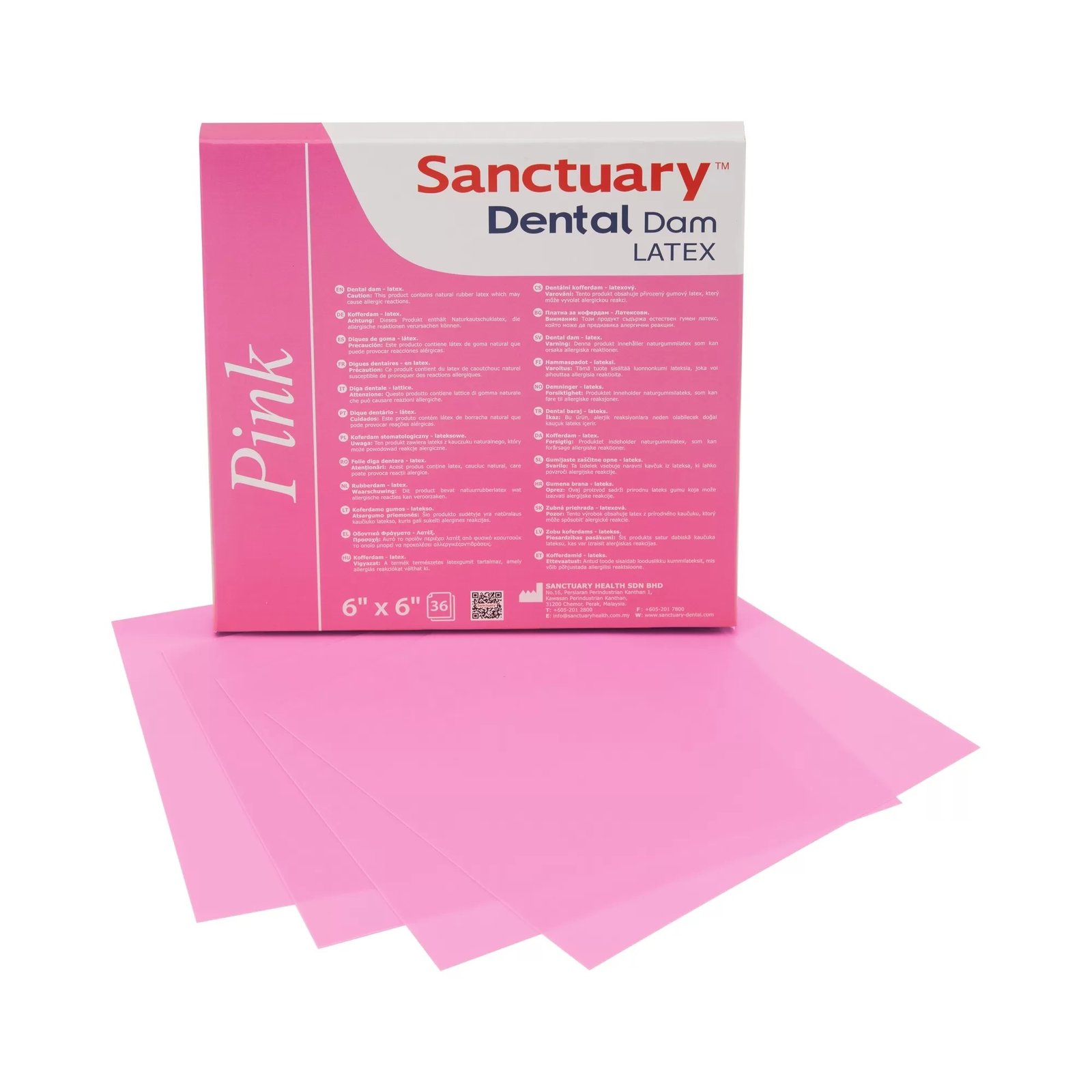 Sanctuary Pink Latex Dental Dam Sanctuary Pink Latex Dental Dam